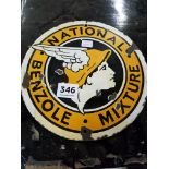 ORIGINAL NATIONAL BENZOLE MIXTURE SIGN