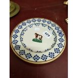 ANTIQUE NICHOLAS MOSSE POTTERY PLATE - SPONGEWARE