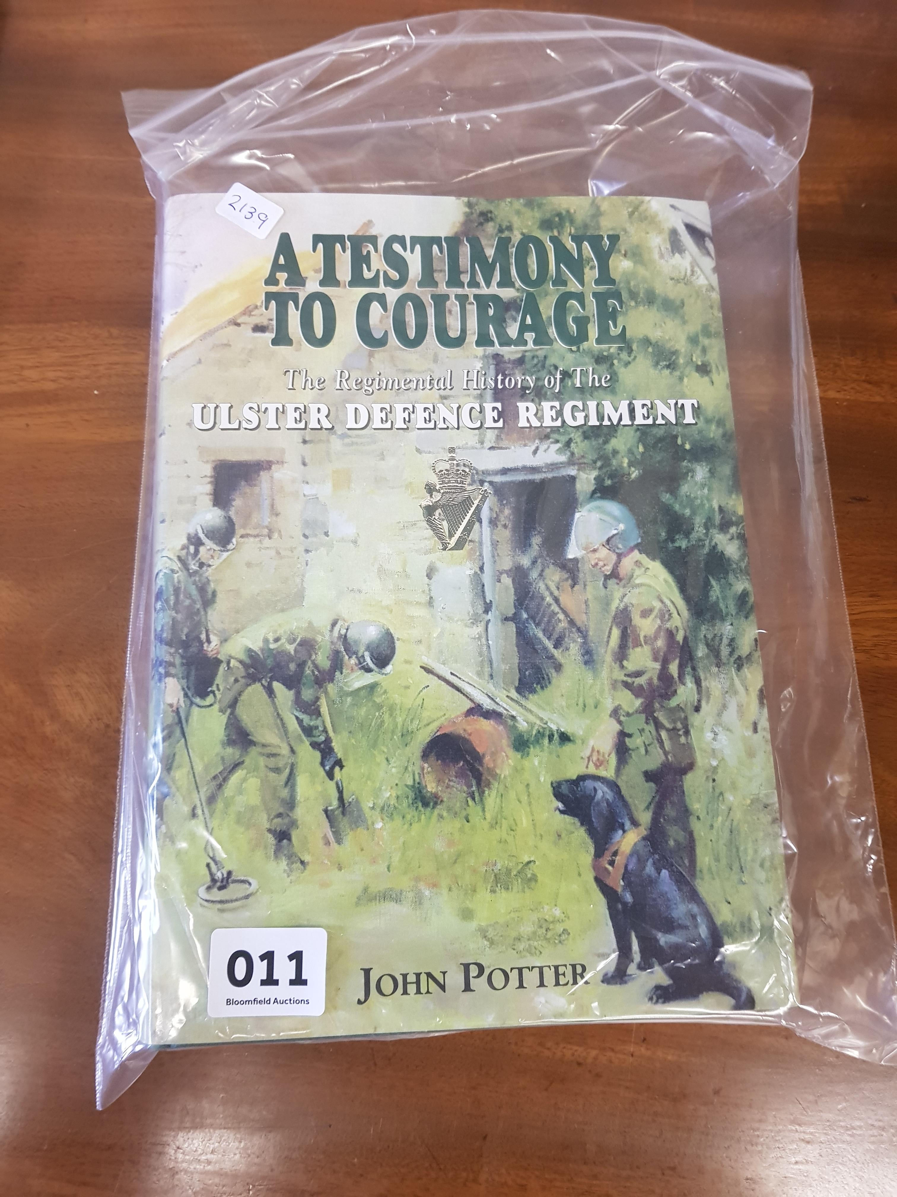 IRISH BOOK - A TESTIMONY TO COURAGE UDR