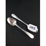 PAIR OF GEORGIAN IRISH SILVER TEASPOONS BY MICHAEL KEATING