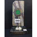 1980'S POLISHED GRANITE UDR SHOOTING TROPHY