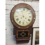 VICTORIAN INLAID WALL CLOCK