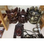 4 TRIBAL MASKS