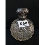 ANTIQUE SILVER TOPPED PERFUME BOTTLE