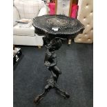 EBONISED ART NOUVEAU PLANT STAND