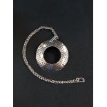 SILVER DESIGNER DROP ON CHAIN