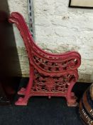 ANTIQUE CAST IRON BENCH ENDS