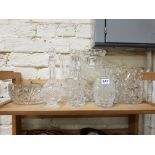 SHELF LOT OF CUT GLASS