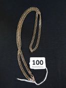 9CT GOLD CURB LINK CHAIN CIRCA 18.2G 23'