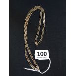 9CT GOLD CURB LINK CHAIN CIRCA 18.2G 23'