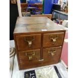 VINTAGE WOODEN 4 DRAWER CABINET BY LIBRACO LONDON