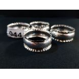 4 SILVER NAPKIN RINGS