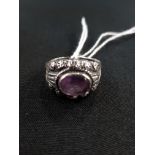 ANTIQUE SILVER AMETHYST RING