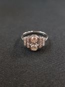 PLATINUM SET ART DECO STYLE DIAMOND (0.80 CARATS) RING SIZE N