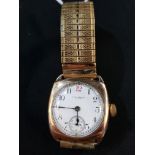 WALTHAM GOLD PLATED GENTS WRISTWATCH C1930