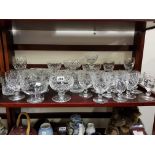 SHELF LOT OF CUT GLASS