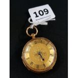 18CT GOLD POCKET WATCH TOTAL WEIGHT 59.1G