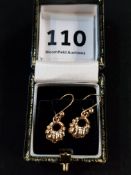 PAIR OF 9 CT GOLD DROP EARRINGS