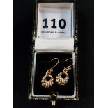 PAIR OF 9 CT GOLD DROP EARRINGS