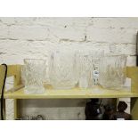 SHELF LOT OF TYRONE AND OTHER CUT GLASS