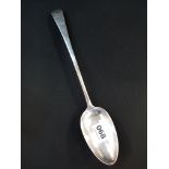 SILVER SERVING SPOON CIRCA 109.5 GRAMS MADE LONDON 1802/03 BY RICHARD CROSSLEY