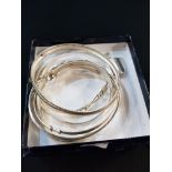 6 SILVER BANGLES APPROX 60GMS