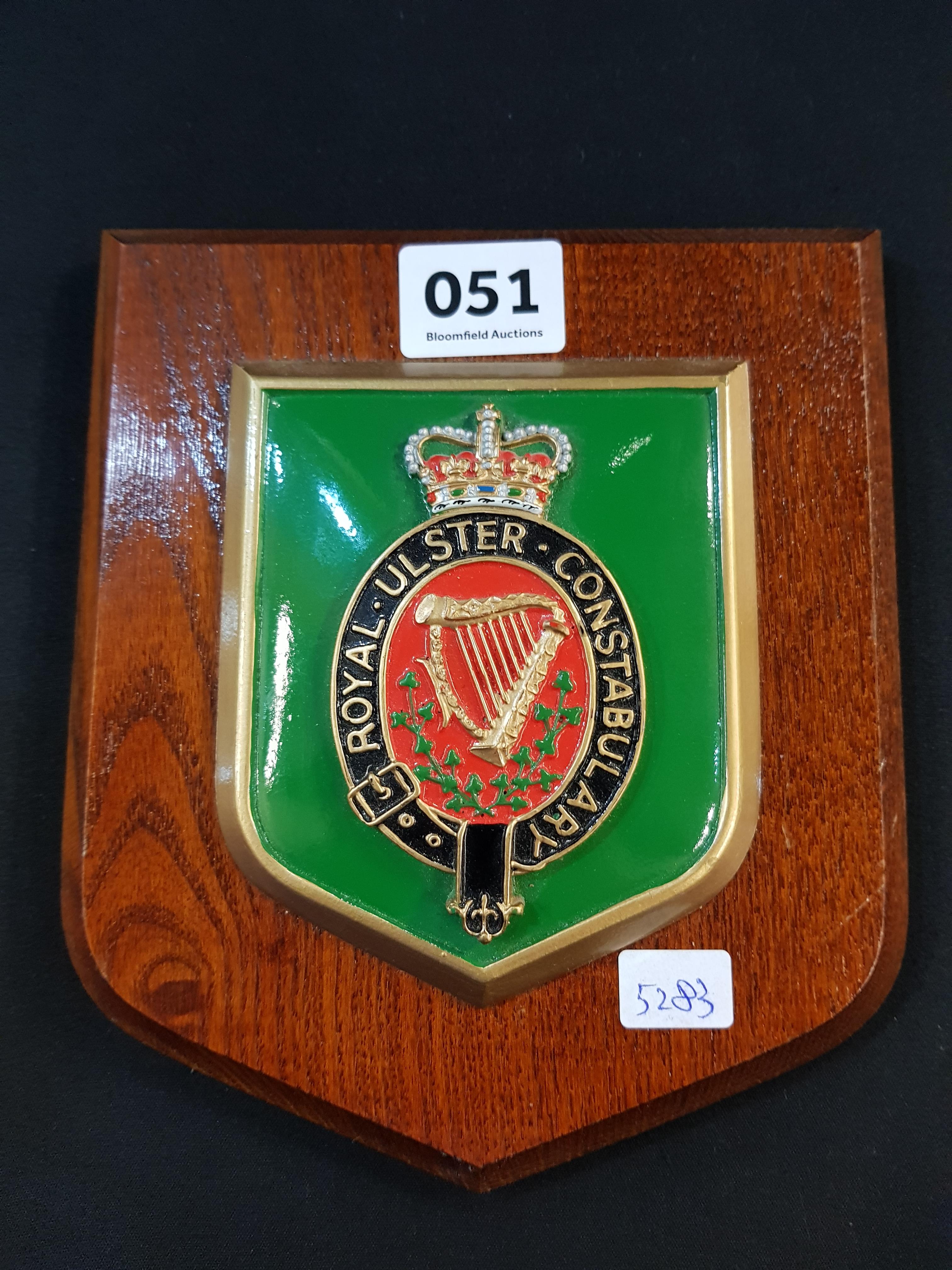 ROYAL ULSTER CONSTABULARY PLAQUE