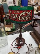 ANTIQUE COCA COLA LAMP A/F