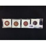 4 MASONIC TOKENS