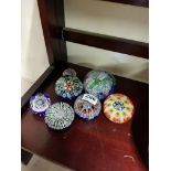 7 VARIOUS PAPERWEIGHTS