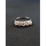 PLATINUM SET 5 STONE DIAMOND RING (1.5 CARAT OF DIAMONDS)