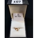 9 CARAT GOLD & PEARL RING