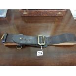 ANTIQUE LEATHER BRITISH ARMY SAM BROWN CROSSBELT