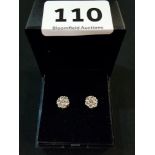 14 CARAT WHITE GOLD DIAMOND 7 STUD EARRINGS