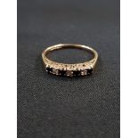 9 CARAT GOLD DIAMOND SAPPHIRE RING