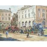 OIL ON BOARD MARKET DAY J CONNOLLY