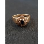 9 CARAT GOLD SAPPHIRE & DIAMOND RING