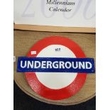 CAST IRON UNDERGROUND SIGN