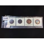 4 MASONIC TOKENS