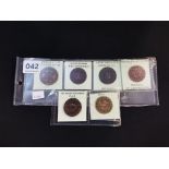 6 MASONIC TOKENS