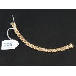 18CT GOLD AND DIAMOND SET BRACELET (37G)