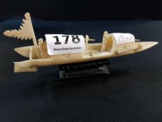 ANTIQUE IVORY BOAT