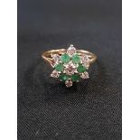 9 CARAT GOLD CLUSTER RING