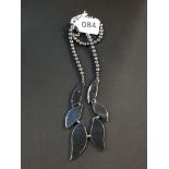 SILVER CLASP NECKLACE AND BRACELET SET