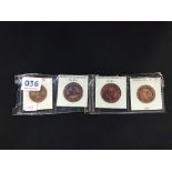 4 MASONIC TOKENS