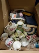 BOX LOT OF PART TEASETS