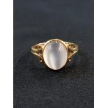 14 CARAT GOLD MOONSTONE RING CIRCA 3.9 GRAMS