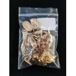 10 X 9 CARAT GOLD CHARMS - 17.5 GRAMS