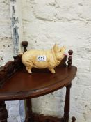 CAST IRON SIGN - PIG