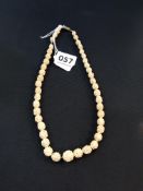 OLD CARVED IVORY BEADS